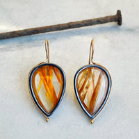 Included Quartz Earrings